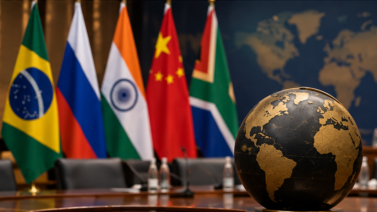 Pakistan Report illustration representing BRICS diplomacy and calls for restraint in the Middle East conflict