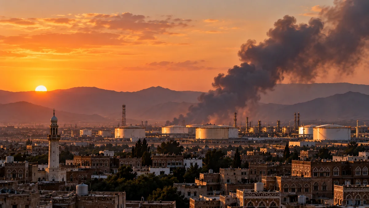 Houthi-Linked Media Reports Strikes on Oil Facility Near Yemen’s Sanaa