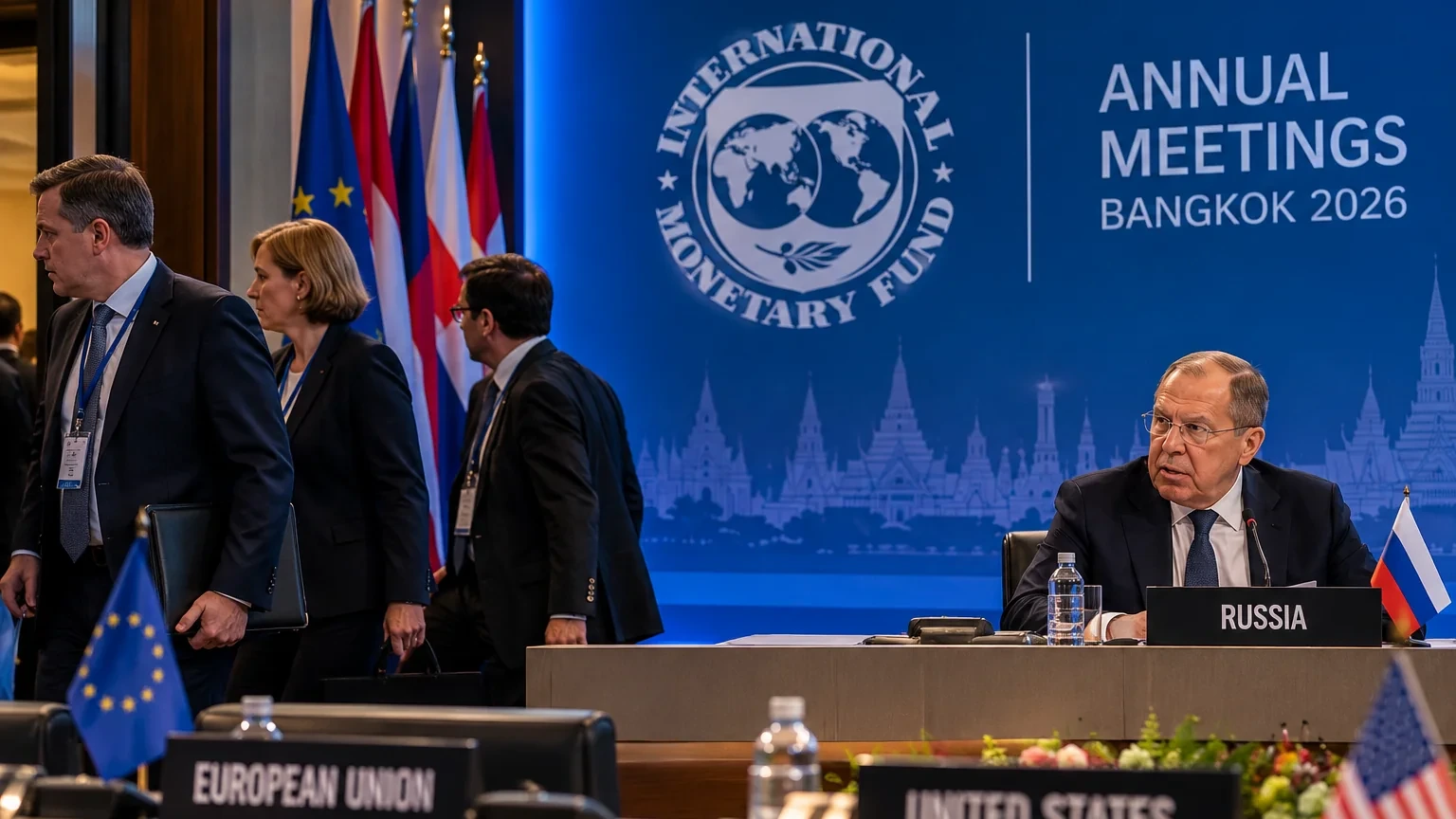 Delegates Walk Out During Russian Finance Minister’s Remarks at IMF Meeting
