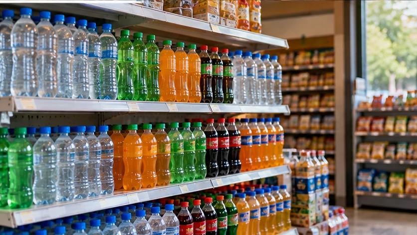 AI-generated editorial illustration related to islamabad retailers question reported pet bottle restrictions amid unclear rules; not a documentary photograph.