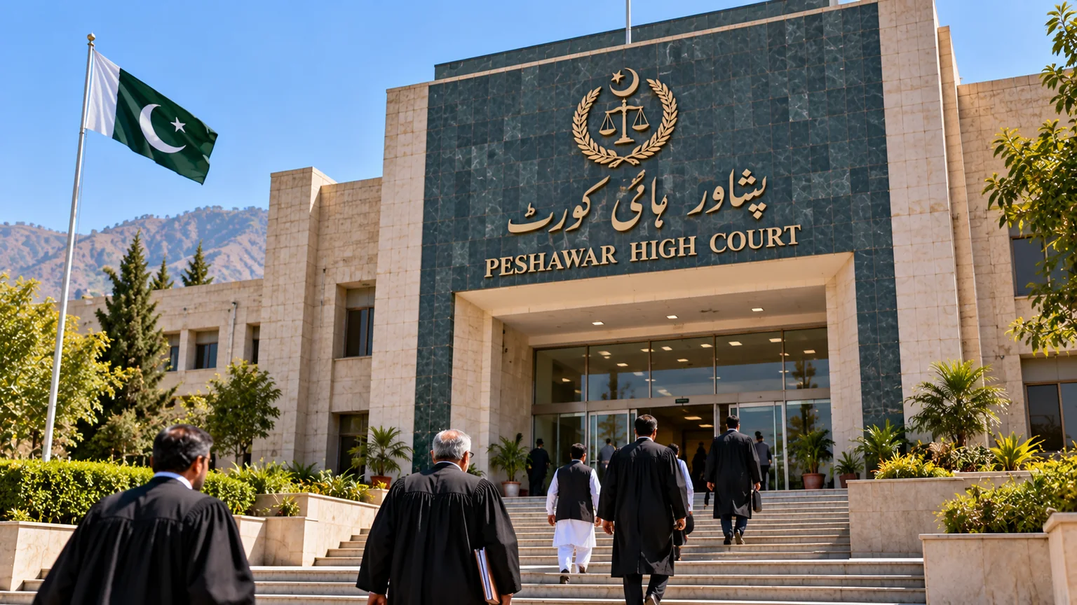 Editorial illustration accompanying Pakistan Report coverage of kp bar council announces october 19 strike over governor’s rule.