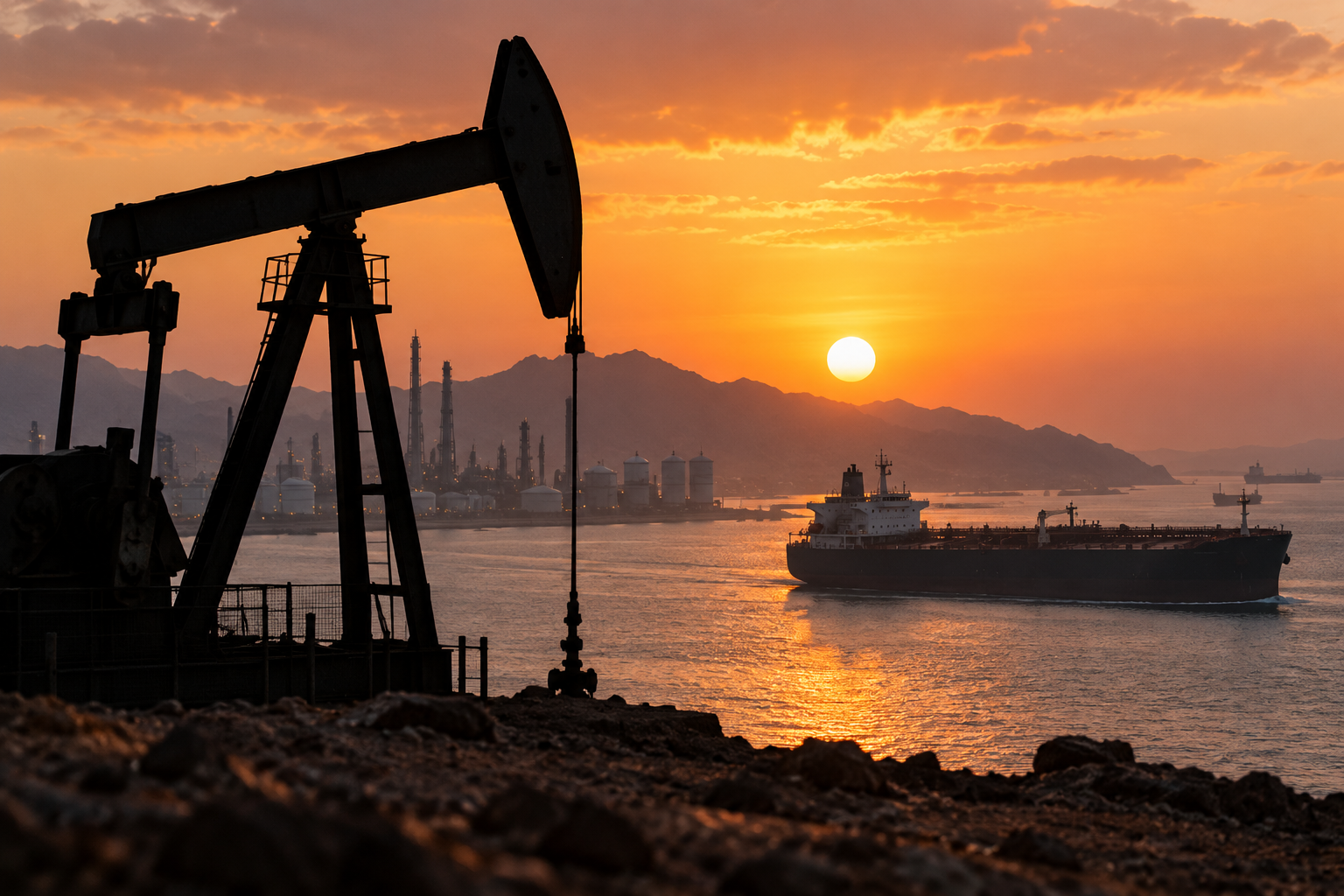 Pakistan Report illustration representing rising global oil prices and Middle East energy supply risks.