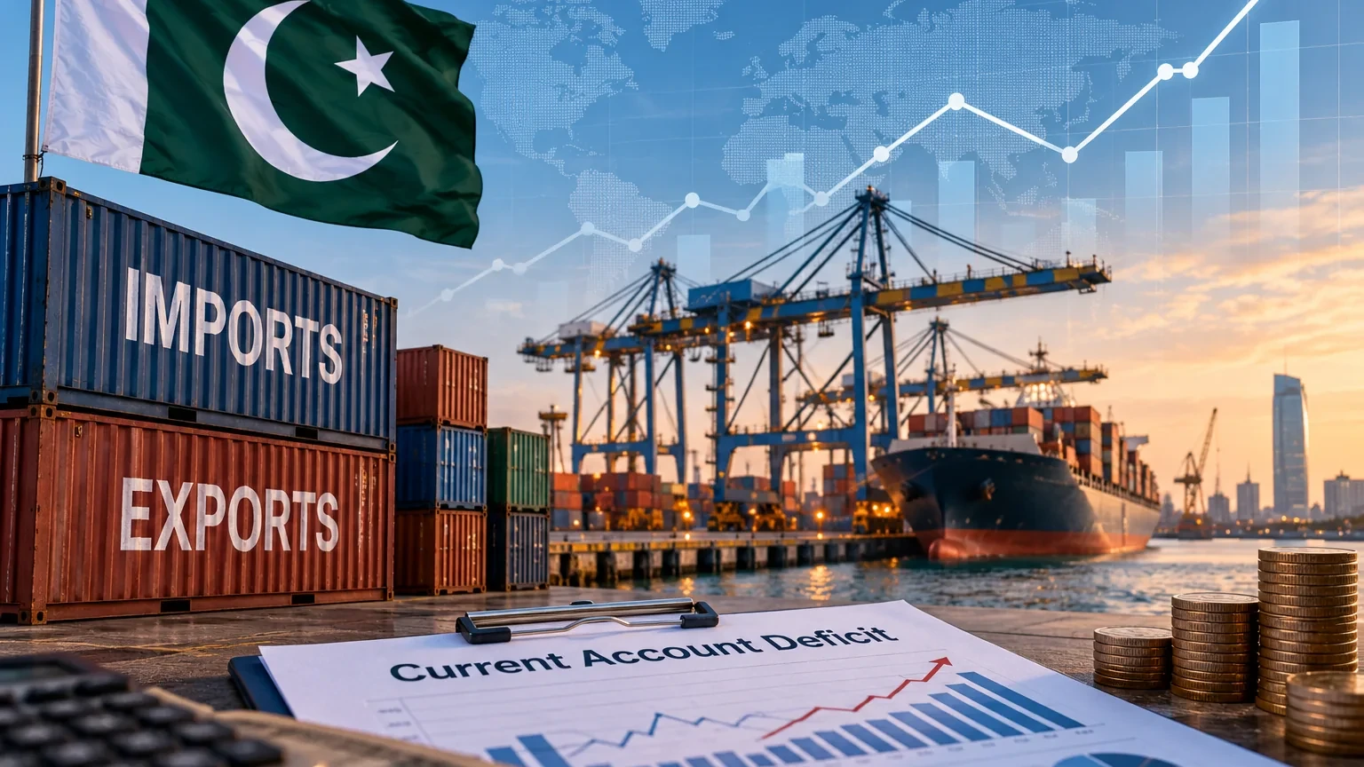 Pakistan’s Current Account Deficit Widens to $874 Million in July–September