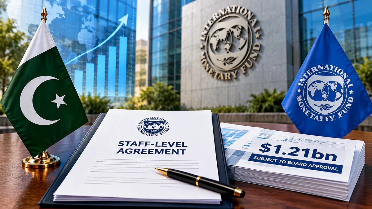 Illustration of a Pakistan–IMF staff-level agreement subject to board approval