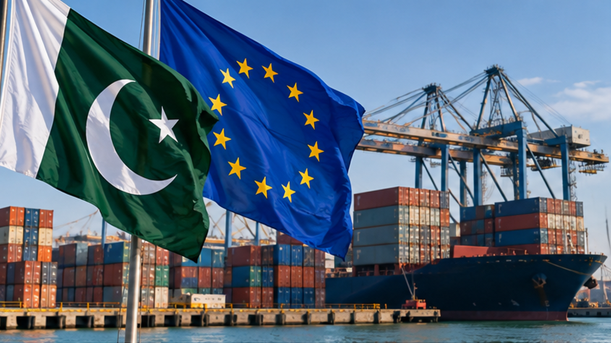 Pakistan Report illustration representing Pakistan-EU trade and the transition to revised GSP+ rules
