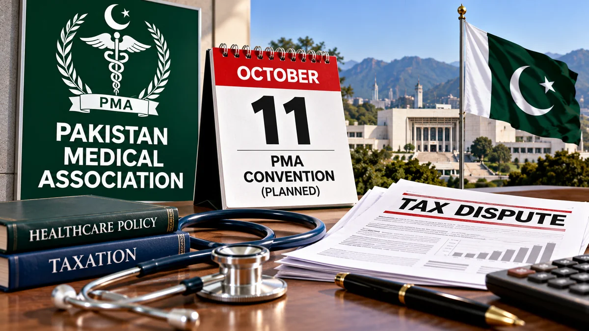 Illustration of planned PMA doctors convention and tax policy dispute