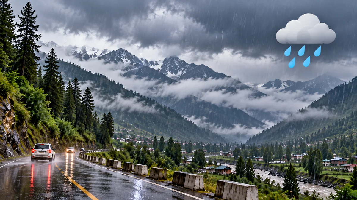 Illustration of rainfall forecast in a northern Pakistan mountain valley