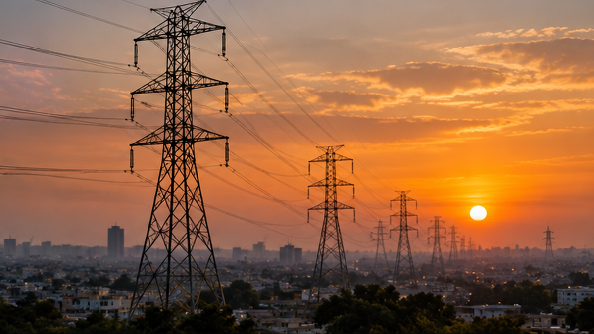 Pakistan Report illustration of electricity transmission and a two-hour limit on power outages