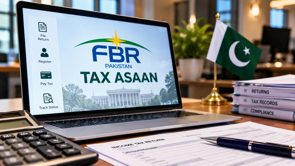 Editorial illustration of tax asaan scheme 1571 returns.